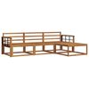 vidaXL Utend&oslash;rs sofa-sett 4 pcs Naturlig Solid akasietre