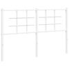 vidaXL Utskiftbar sengegavl i metall hvit 135 cm