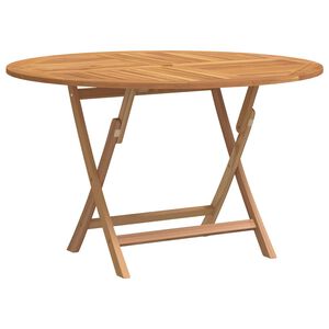vidaXL Sammenleggbart hagebord &Oslash; 110x75 cm heltre teak