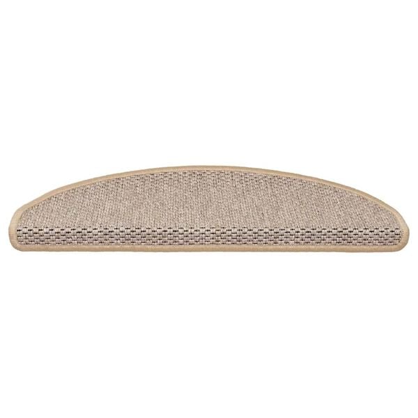 vidaXL Selvklebende trappematter sisal 30 stk 65x21x4 cm lysebeige