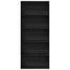 vidaXL Bokskap svart eik 80x30x189 cm konstruert tre