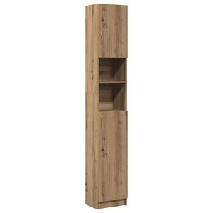 vidaXL Baderomsskap h&aring;ndverkseik 32x25,5x190 cm konstruert tre