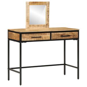 vidaXL Sminkebord med skuff Brun 100 x 40 x 120 cm Massivt mangotre