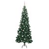 vidaXL Hj&oslash;rne Kunstig Jul Tre med 300 LED gr&oslash;nn 240 cm PVC og metall