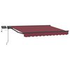 vidaXL Manuell markiseramme med LEDs Burgunder og Antrasitt 3 x 2,5 m