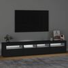 vidaXL TV-benk med LED-lys svart 210x35x40 cm
