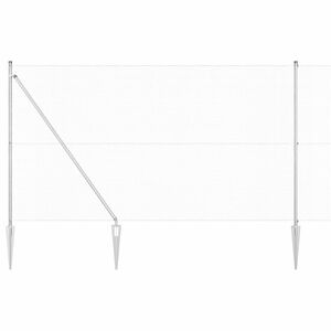 vidaXL Svweiende tr&aring;dgjerde med spisser 50 x 1,6 m Galvanisert st&aring;l
