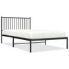 vidaXL Sengeramme i metall med hodegavl svart 107x203 cm