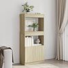vidaXL Highboard sonoma eik 63x33x140 cm konstruert tre