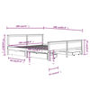 vidaXL Sengeramme med 4 skuffer heltre furu 180x200 cm