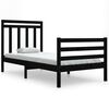 vidaXL Sengeramme svart heltre 90x190 cm Single