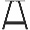 vidaXL Salongbordben A-formet 2 stk svart 50x(42-43) cm stål