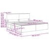 vidaXL Sengestamme med hodegjerde R&oslash;kt eik 180 x 200 cm Konstruert tre