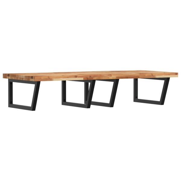 vidaXL Servanthylle veggmontert st&aring;l og heltre akasie