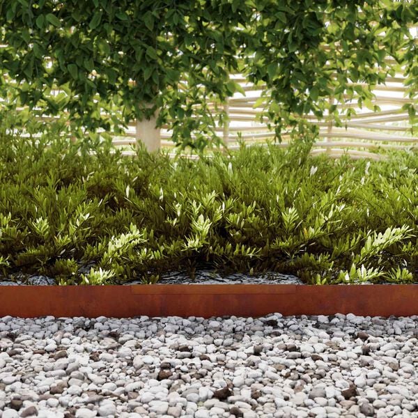 vidaXL Gjerdekant Rusten 450 x 0.05 x 15 cm Cortenst&aring;l