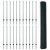 vidaXL Gjerde med stolpe gr&oslash;nn 1,2 x 50 m St&aring;l og PVC