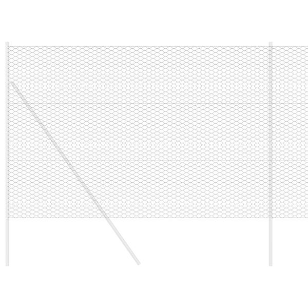 vidaXL Sekskantet gjerde Gr&aring; 1,5 x 50 m PVC