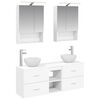 vidaXL Baderomsskapsett 5 pcs Hvit 50 x 14,5 x 70 cm Konstruert tre