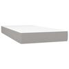 vidaXL Pocket Spring Sengemadrass Medium Lys Gr&aring; 80x200x20 cm Stoff