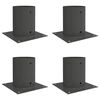 vidaXL Rund bakkenagel 4 stk. Antrasitt 18 x 18 x 15 cm Metall