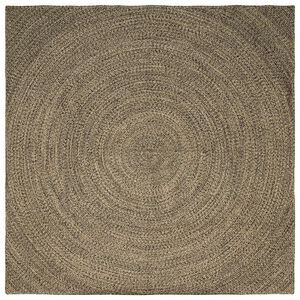 vidaXL Omr&aring;detepper Naturlig og svart 300 x 300 cm Jute