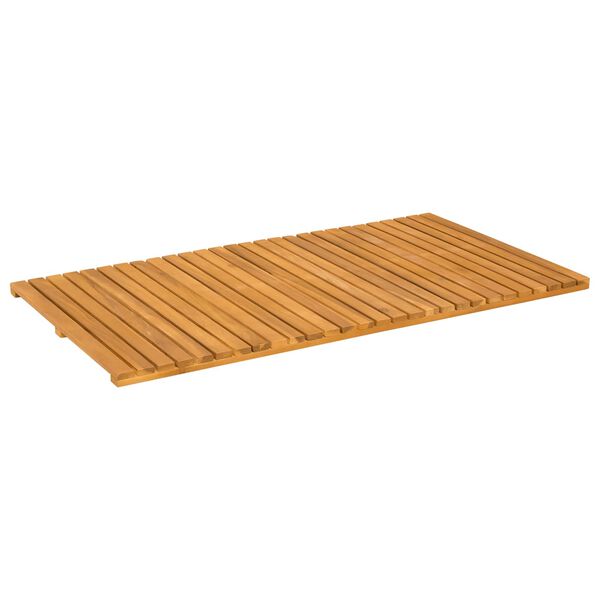 vidaXL Badematte Ensfarget Brun 100 x 55 cm tre