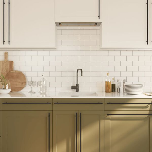 vidaXL Skaphåndtak 20 stk svart 480 mm rustfritt stål