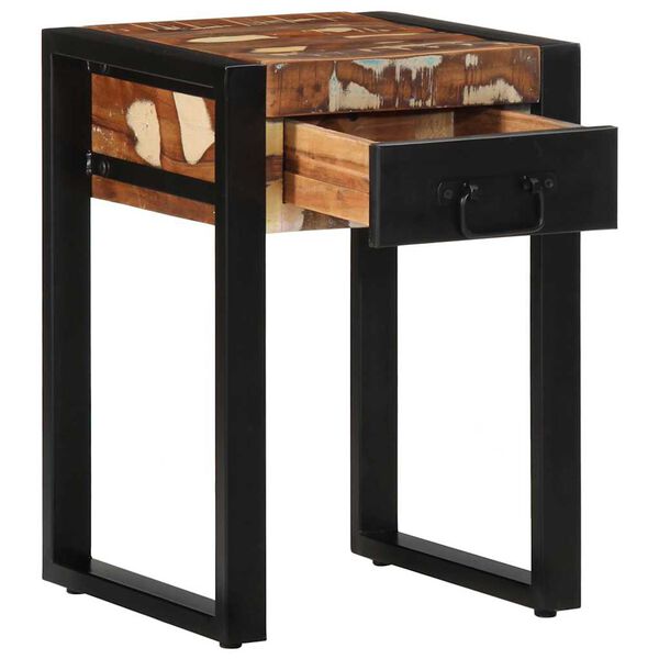 vidaXL Sidebord flerfarget 35x35x50 cm gjenvunnet heltre