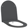 vidaXL Toalettsete Antrasitt 47 x 36 x 3,4 cm Duroplast