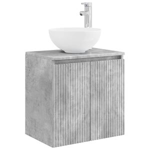 vidaXL Vegghengt vaskeservant Betonggr&aring; 49,5 x 35 x 63 cm