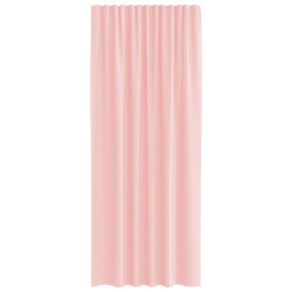 vidaXL Voile gardiner med stanglommer 2 stk rosa