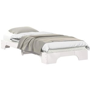 vidaXL Sengestamme Hvit 80 x 210 cm Massiv furu