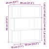 vidaXL Bokhylle gammelt tre 80x24x96 cm konstruert tre