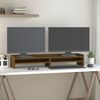 vidaXL Monitorstativ honningbrun 100x24x16 cm heltre furu