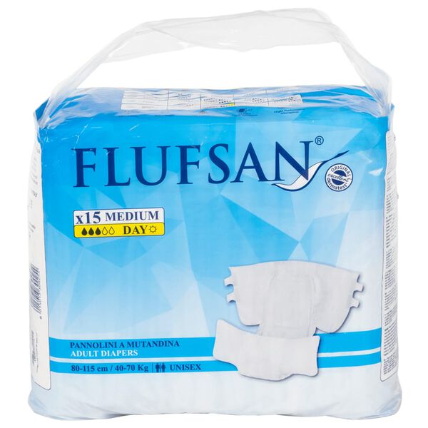 Flufsan Voksenbleier engangs 15 stk str M