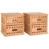 vidaXL Nattbord 2 stk 34x34x34 cm heltre valn&oslash;tt