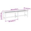 vidaXL Hagebenk 180x35x45 cm heltre akasie