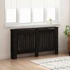 vidaXL Radiator Deksel Svart Eik 152 x 19 x 81,5 cm Konstruert tre