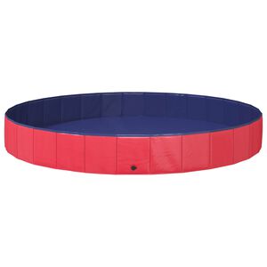 vidaXL Hundebasseng &Oslash;300 x 38 cm Tykk PVC R&oslash;d