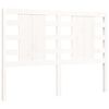 vidaXL Sengeramme med hodegavl hvit small double heltre