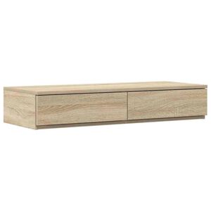 vidaXL Sengeskuffer Sonoma eik 100 x 36,5 x 16,5 cm Konstruert tre