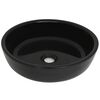 vidaXL Servant keramisk rund svart 42x12 cm