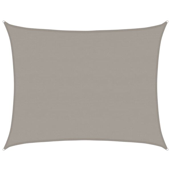 vidaXL Solseil 160 g/m&sup2; rektangul&aelig;r lysegr&aring; 6x8 m HDPE