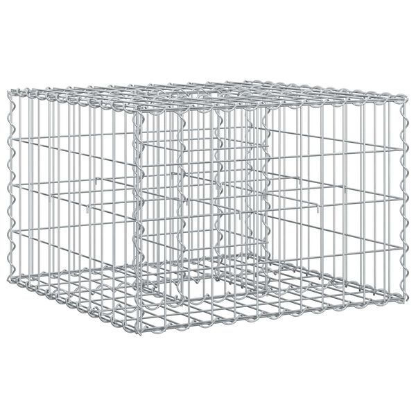 vidaXL Gabion hevet seng s&oslash;lv 60 x 60 x 40 cm Galvanisert St&aring;l