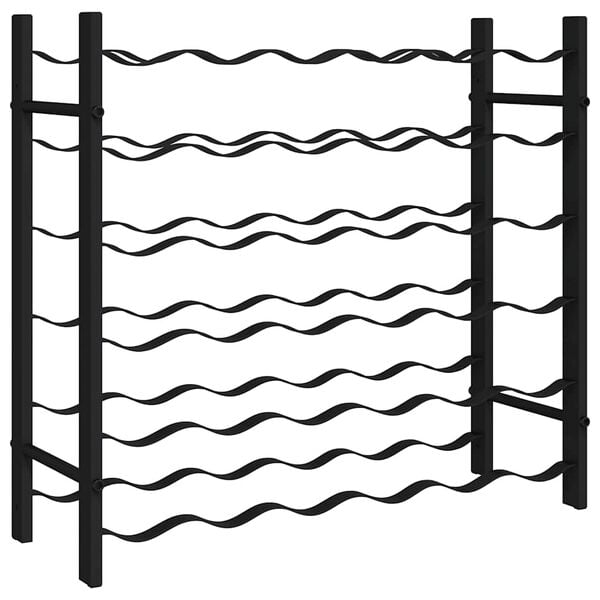 vidaXL Vinstativ for 36 flasker svart jern