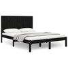 vidaXL Sengeramme svart heltre furu 140x200 cm