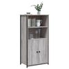 vidaXL Highboard gr&aring; sonoma 62x36x121,5 cm konstruert tre