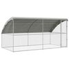 vidaXL Hønsebur 2 pcs sølv 400 x 200 x 198,5 cm Galvanisert Stål