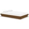vidaXL Sengeramme honningbrun heltre 120x190 cm Small Double