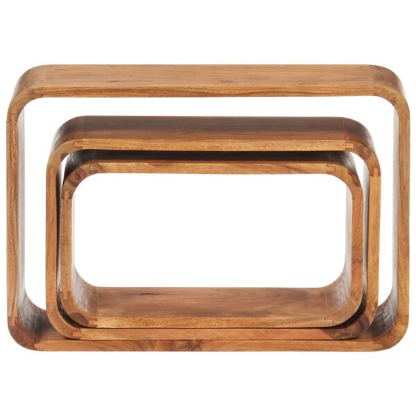 vidaXL Sidebord 3 stk heltre akasie honningfinish